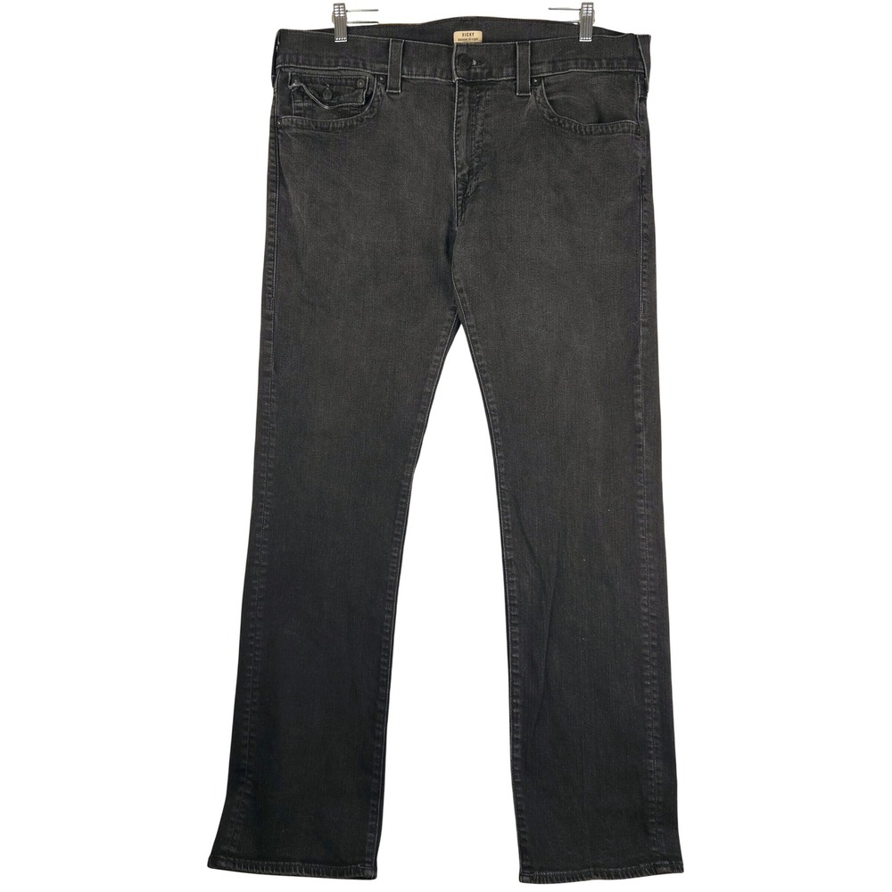 True Religion Ricky Relaxed Straight Jeans Mens 40 Black Made in USA Denim